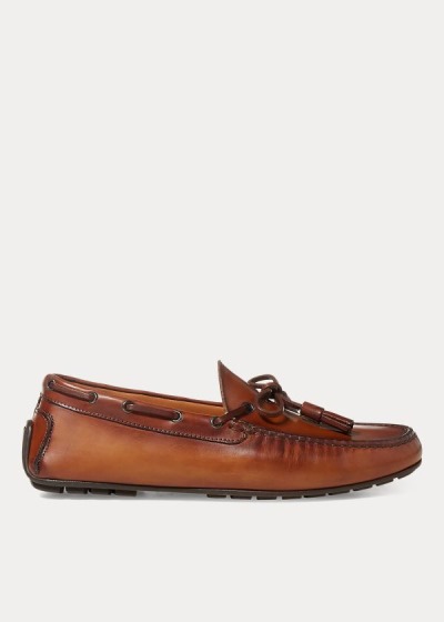 Men's Ralph Lauren Burnished Calf Harold Driving Shoes | 617523MPS